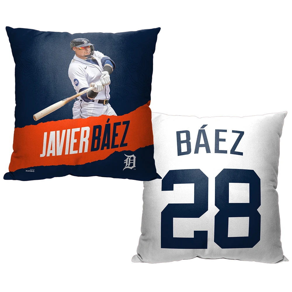 The Northwest Group Javier Baez Detroit Tigers 16" x 16" Player Printed Throw Pillow