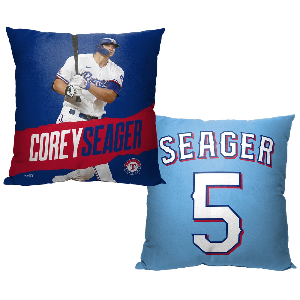 The Northwest Group Corey Seager Texas Rangers 16" x 16" Player Printed Throw Pillow