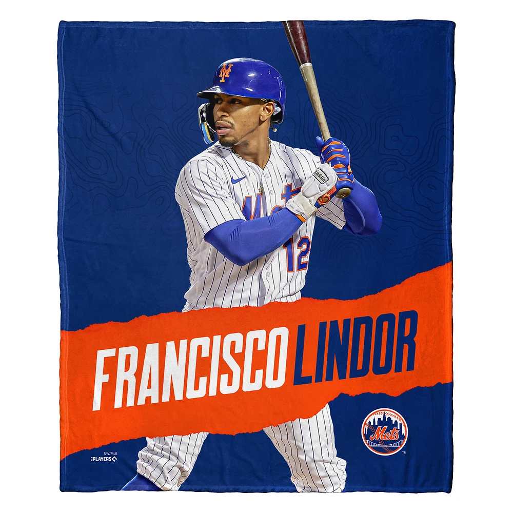The Northwest Group Francisco Lindor New York Mets 50" x 60" Player Silk Touch Throw Blanket