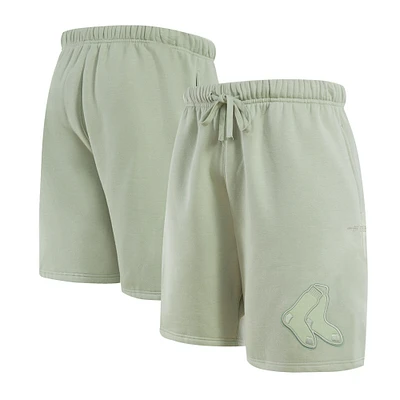 Men's Pro Standard Light Green Boston Red Sox Neutral Fleece Shorts