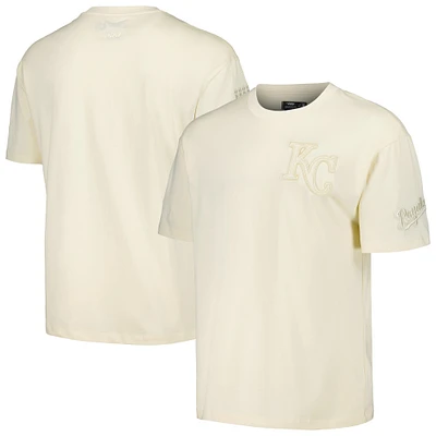 Men's Pro Standard Cream Kansas City Royals Oversized Neutral CJ Dropped Shoulders T-Shirt