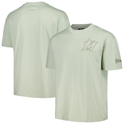 Men's Pro Standard Mint Miami Marlins Oversized Neutral CJ Dropped Shoulders T-Shirt