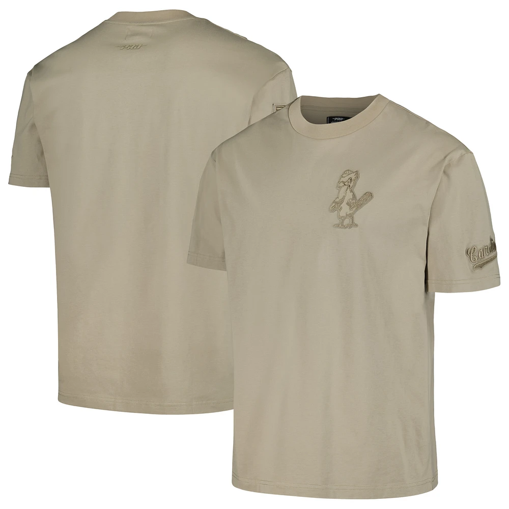 Men's Pro Standard Tan St. Louis Cardinals Oversized Neutral CJ Dropped Shoulders T-Shirt