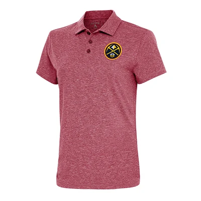 Women's Antigua Cardinal Denver Nuggets Motivated Polo