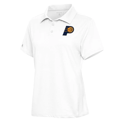 Women's Antigua White Indiana Pacers Motivated Polo