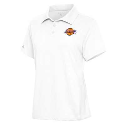 Women's Antigua White Los Angeles Lakers Motivated Polo