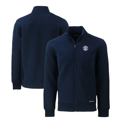 Men's Cutter & Buck Navy SEC Gear Roam Eco Recycled Full-Zip Jacket