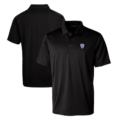 Men's Cutter & Buck Black Pac-12 Gear Prospect Textured Stretch Polo