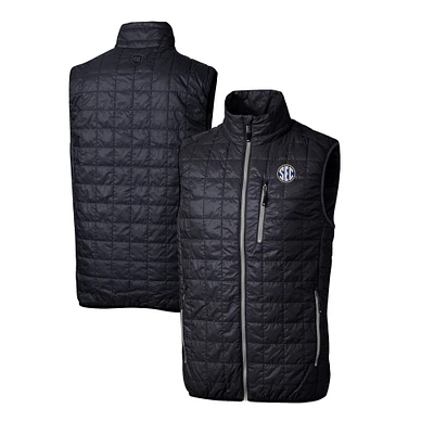 Men's Cutter & Buck Navy SEC Gear Rainier PrimaLoft Eco Insulated Full-Zip Puffer Vest