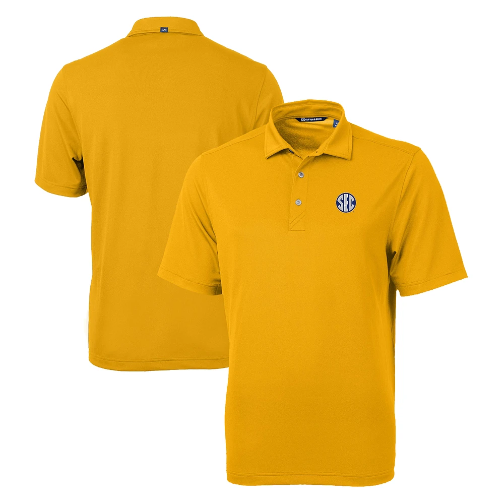 Men's Cutter & Buck Gold SEC Gear Virtue Eco Pique Recycled Polo