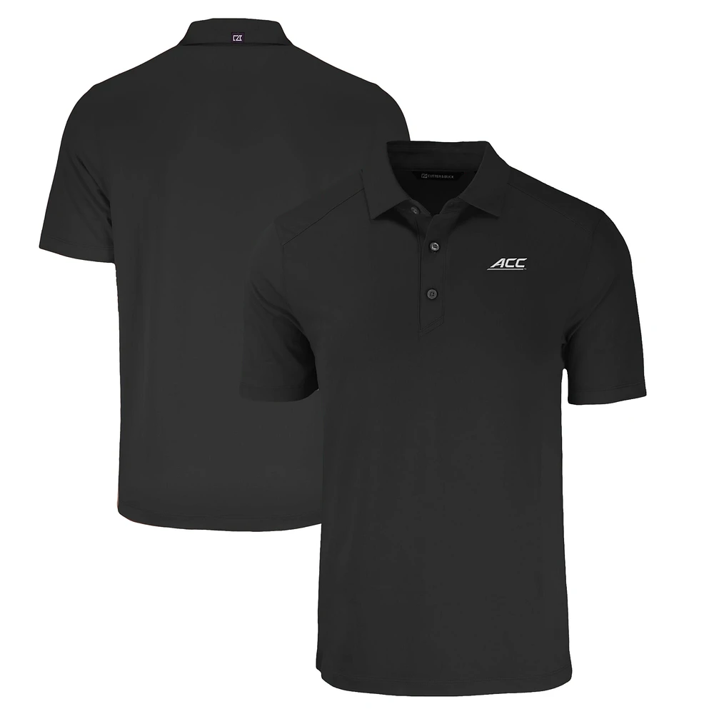 Men's Cutter & Buck Black ACC Gear Forge Eco Stretch Recycled Polo