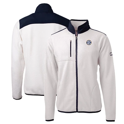 Men's Cutter & Buck Oatmeal SEC Gear Cascade Eco Sherpa Fleece Full-Zip Jacket