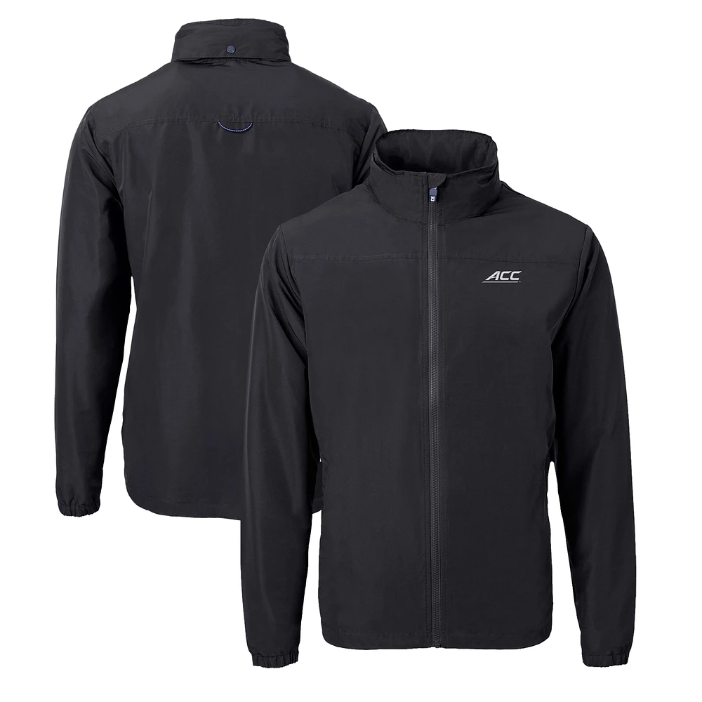 Men's Cutter & Buck Black ACC Gear Charter Eco Recycled Full-Zip Jacket