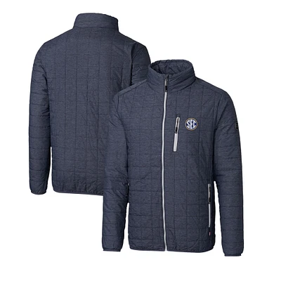 Men's Cutter & Buck Anthracite SEC Gear Rainier PrimaLoft Eco Insulated Full-Zip Puffer Jacket