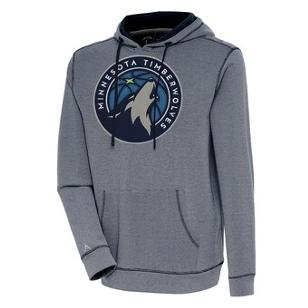 Men's Antigua Navy Minnesota Timberwolves Axe Bunker Tri-Blend Pullover Hoodie