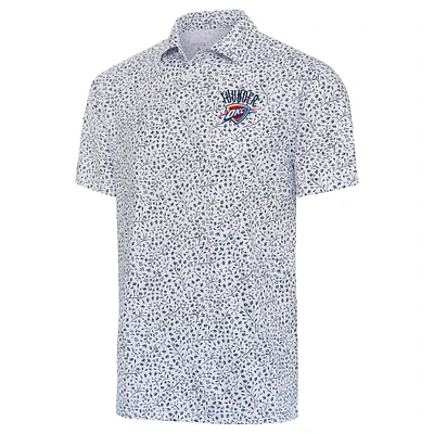 Men's Antigua White Oklahoma City Thunder Motion Polo