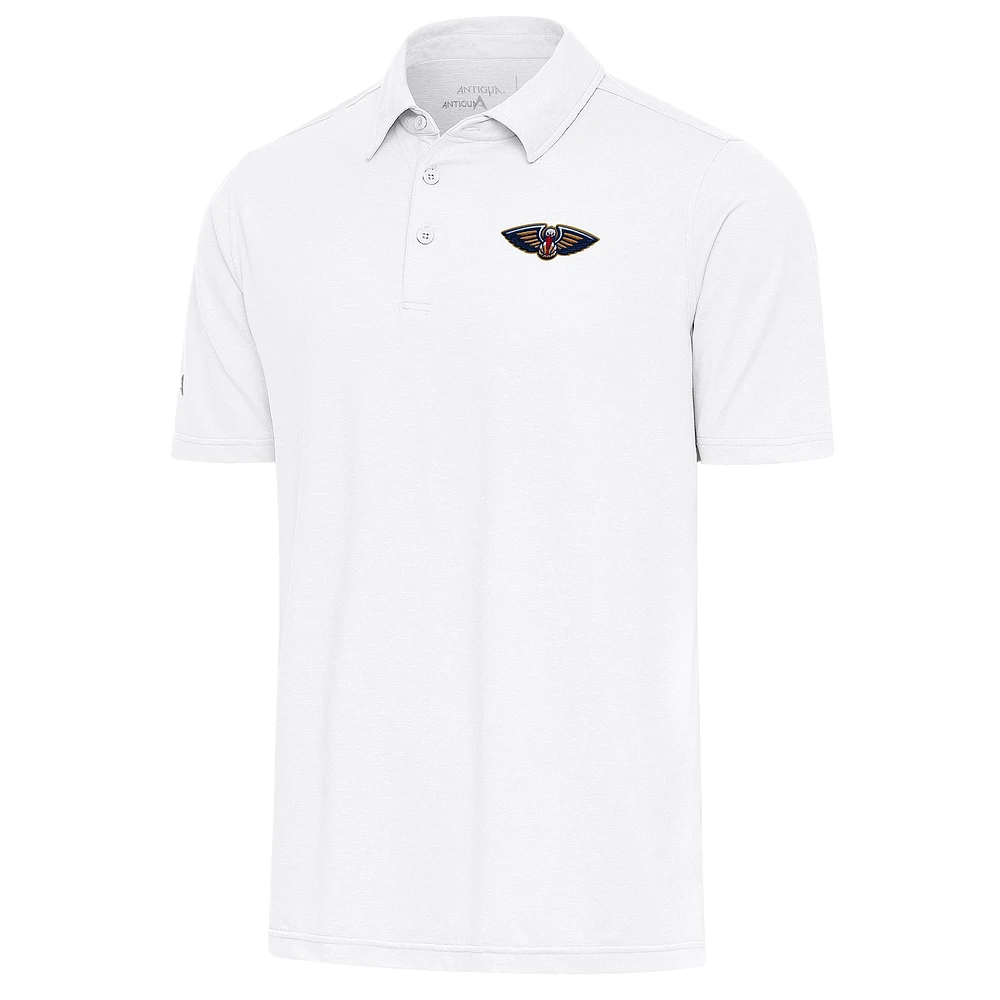 Men's Antigua White New Orleans Pelicans Par Polo