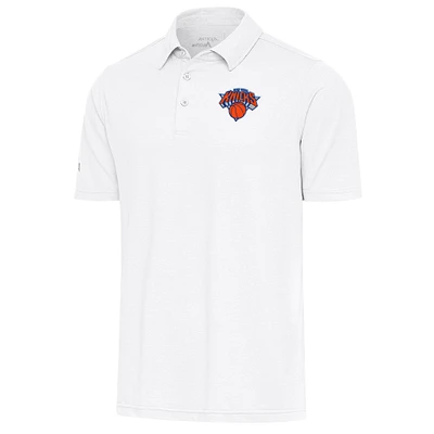 Men's Antigua White New York Knicks Par Polo