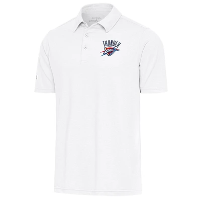 Men's Antigua White Oklahoma City Thunder Par Polo