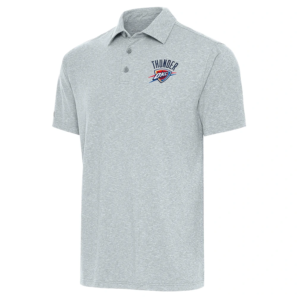 Men's Antigua Heather Oklahoma City Thunder Par Polo