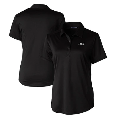 Women's Cutter & Buck Black ACC Gear DryTec Prospect Textured Stretch Polo