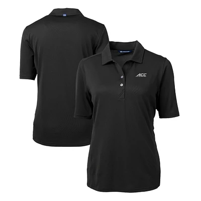 Women's Cutter & Buck Black ACC Gear DryTec Virtue Eco Pique Recycled Polo