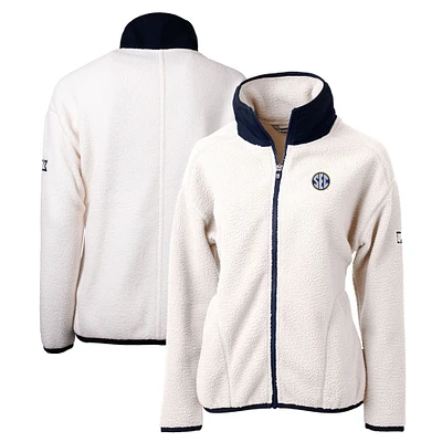 Women's Cutter & Buck Oatmeal SEC Gear Cascade Eco Sherpa Fleece Full-Zip Jacket