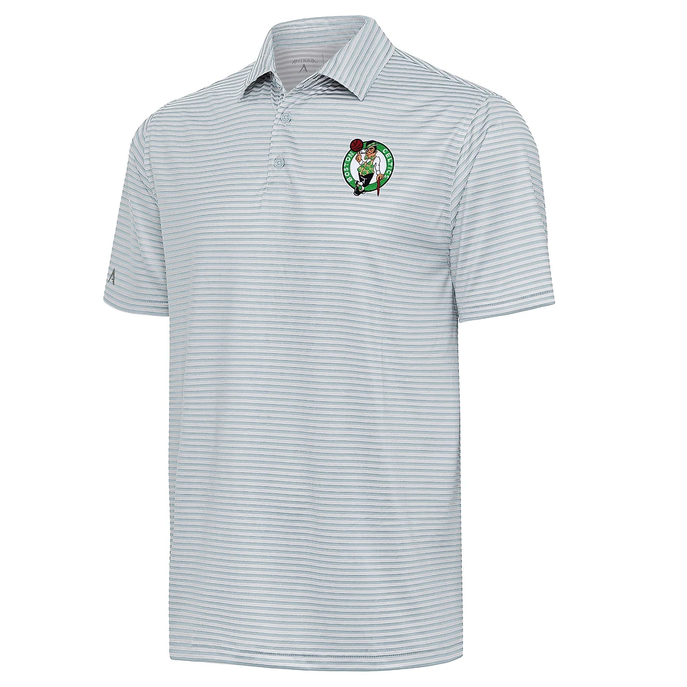 Men's Antigua Gray Boston Celtics Skills Polo