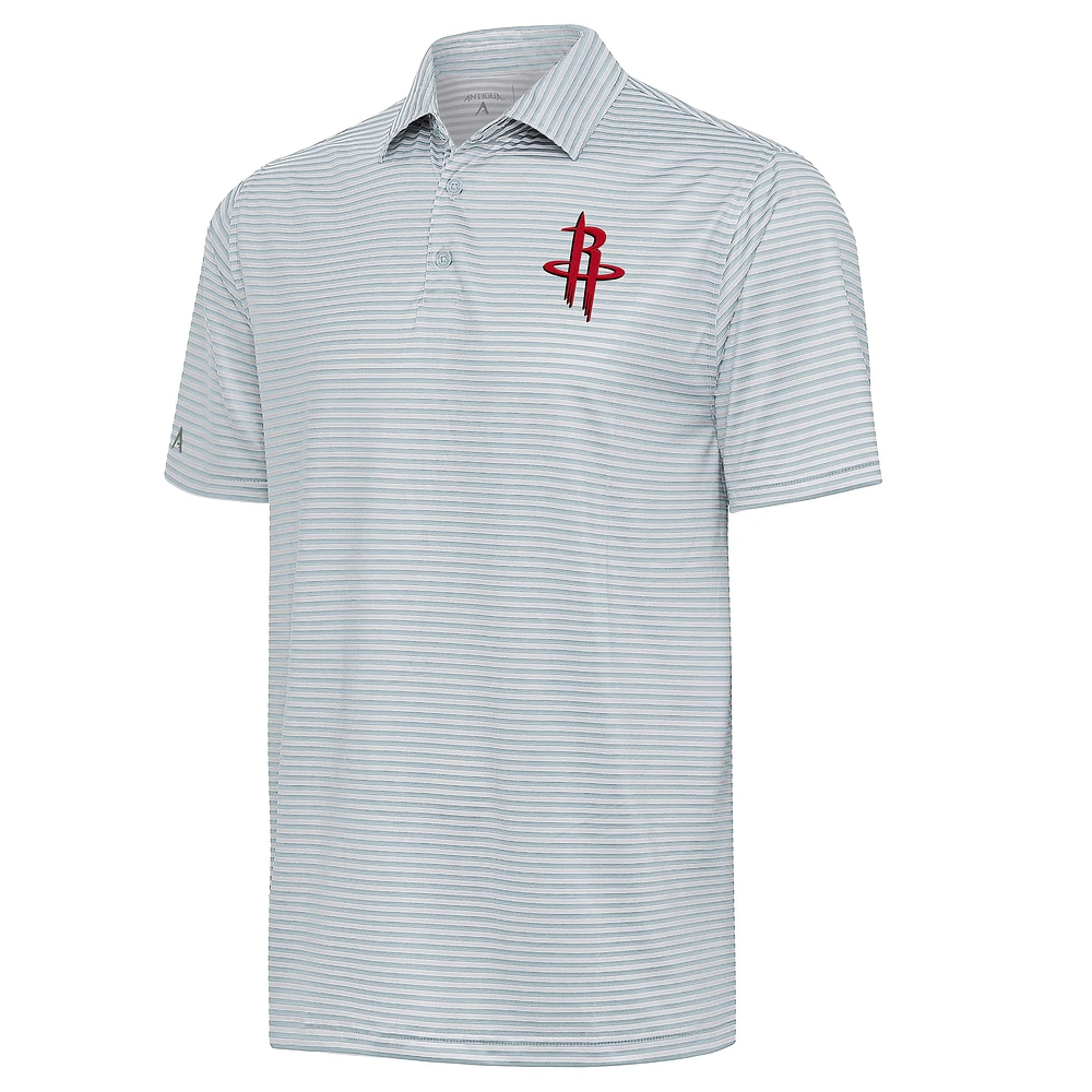 Men's Antigua Gray Houston Rockets Skills Polo