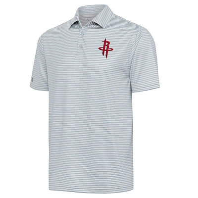 Men's Antigua Gray Houston Rockets Skills Polo