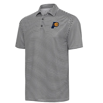 Men's Antigua Black Indiana Pacers Skills Polo