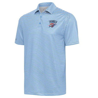 Men's Antigua Heather Powder Blue Oklahoma City Thunder Skills Polo