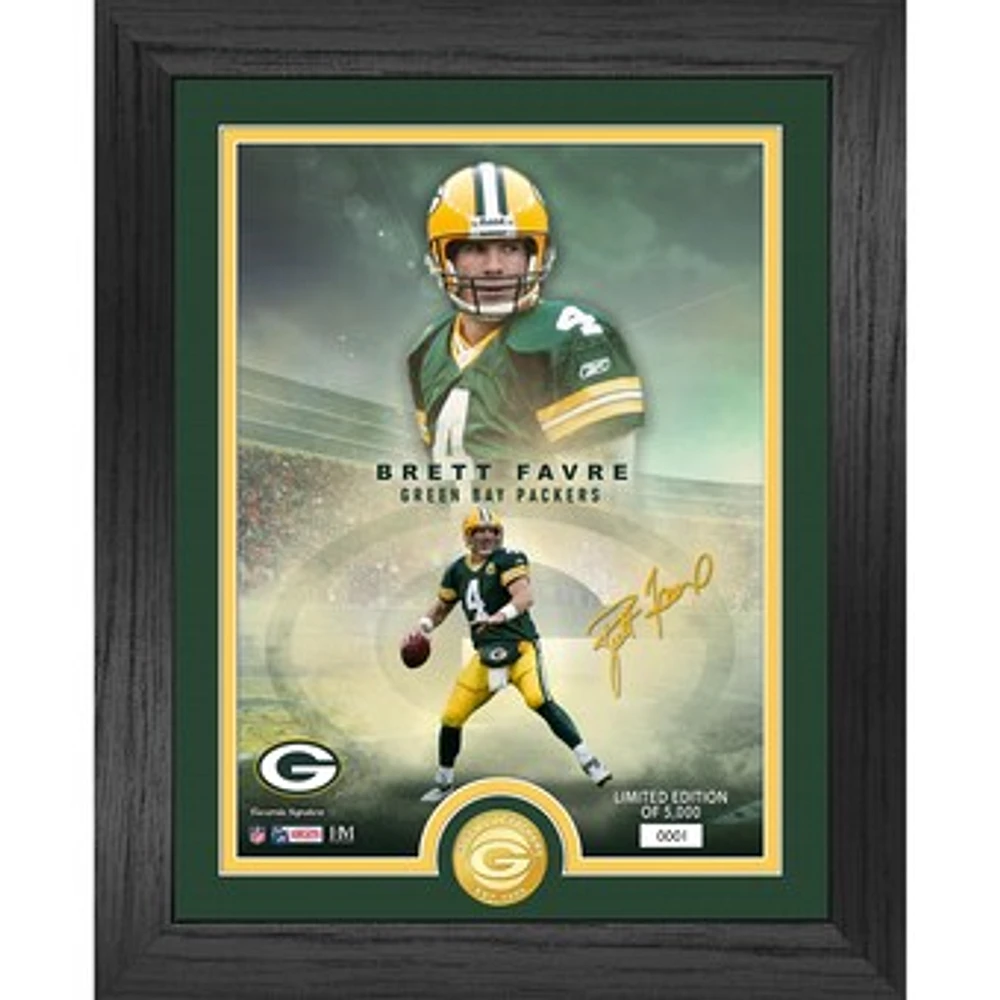 Highland Mint Brett Favre Green Bay Packers 13" x 16" Bronze Coin Photo Mint