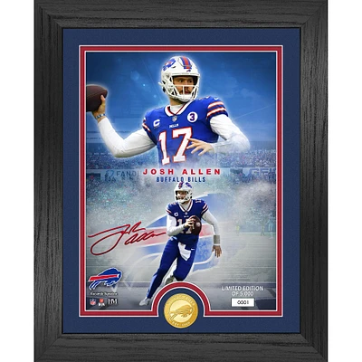 Highland Mint Josh Allen Buffalo Bills 13" x 16" Bronze Coin Photo Mint
