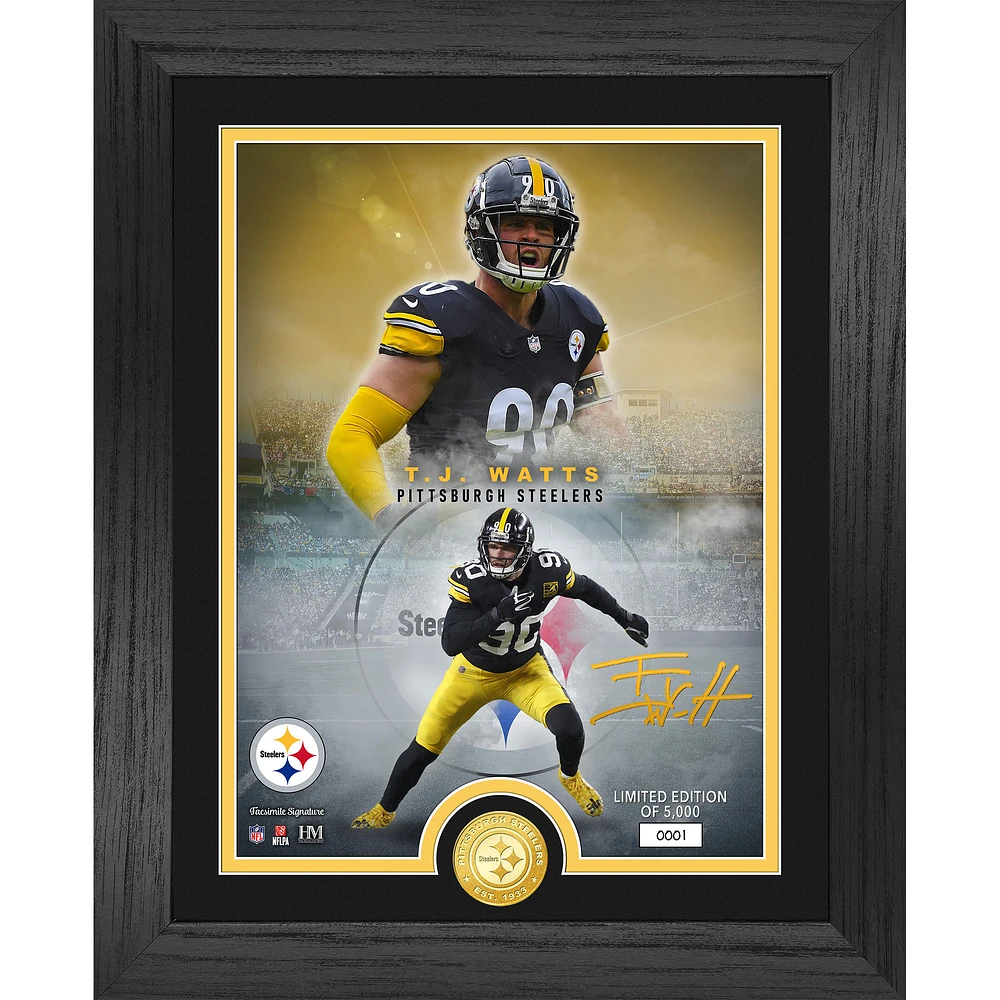 Highland Mint Pittsburgh Steelers 13" x 16" Bronze Coin Photo Mint