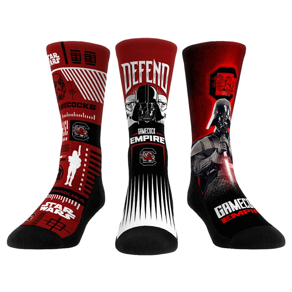 Unisex Rock Em Socks Darth Vader & Stormtrooper South Carolina Gamecocks Star Wars Three-Pack Crew Set