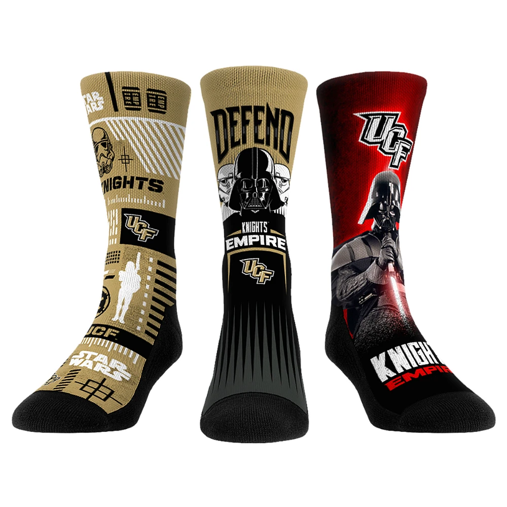 Unisex Rock Em Socks Darth Vader & Stormtrooper UCF Knights Star Wars Three-Pack Crew Set