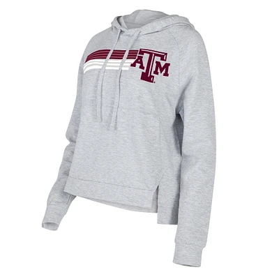 Women's Concepts Sport Gray Texas A&M Aggies Cedar Tri-Blend Raglan Pullover Hoodie