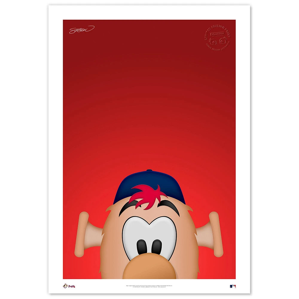 Atlanta Braves Blooper 14" x 20" Mascot Limited Edition Fine Art Print