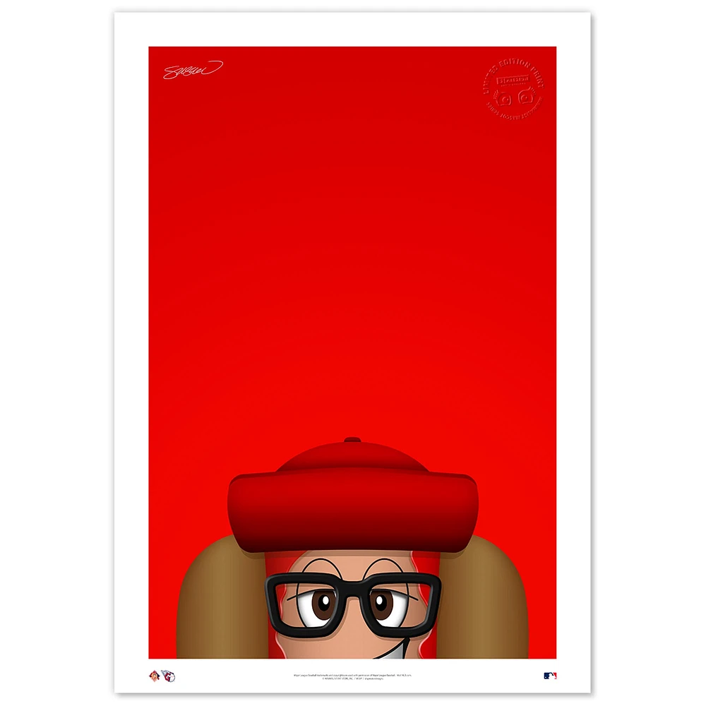 Cleveland Guardians Ketchup 14" x 20" Mascot Limited Edition Fine Art Print
