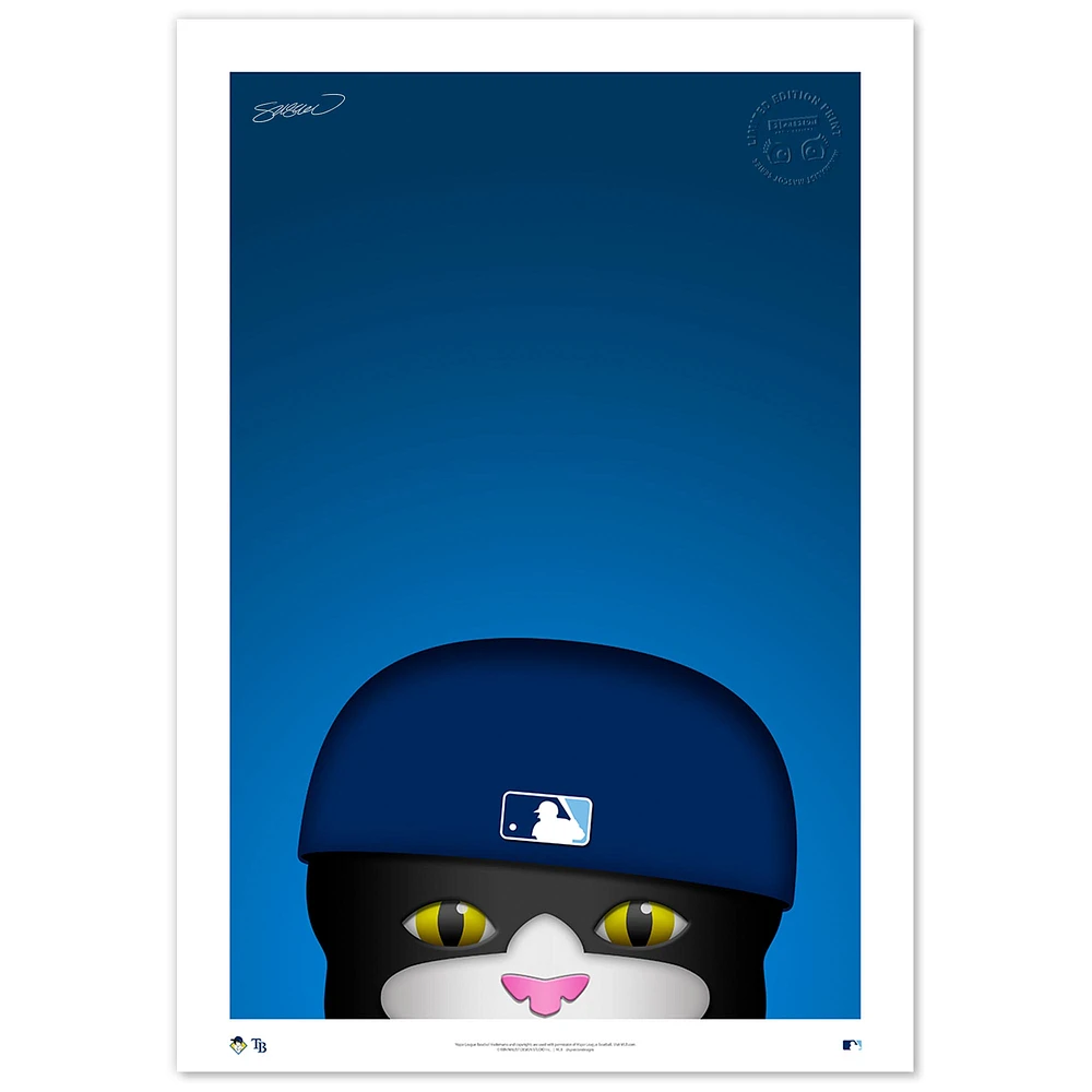 Tampa Bay Rays DJ Kitty 14" x 20" Mascot Limited Edition Fine Art Print