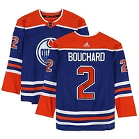 Evan Bouchard Edmonton Oilers Autographed Royal Adidas Authentic Jersey