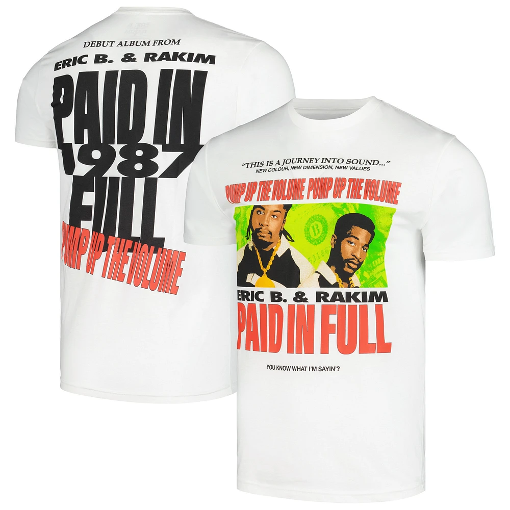 Men's White Eric B. & Rakim Paid Full T-Shirt