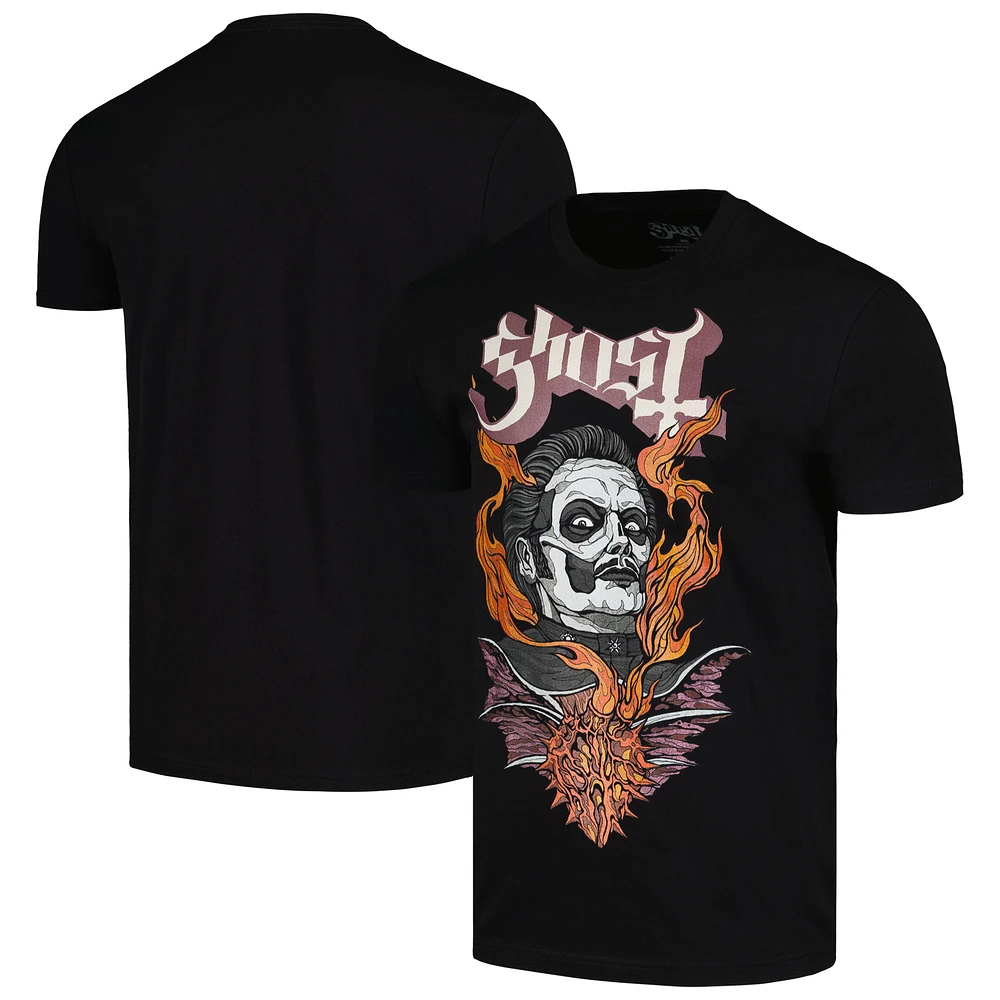 Men's Black Ghost Heart Hypnosis T-Shirt