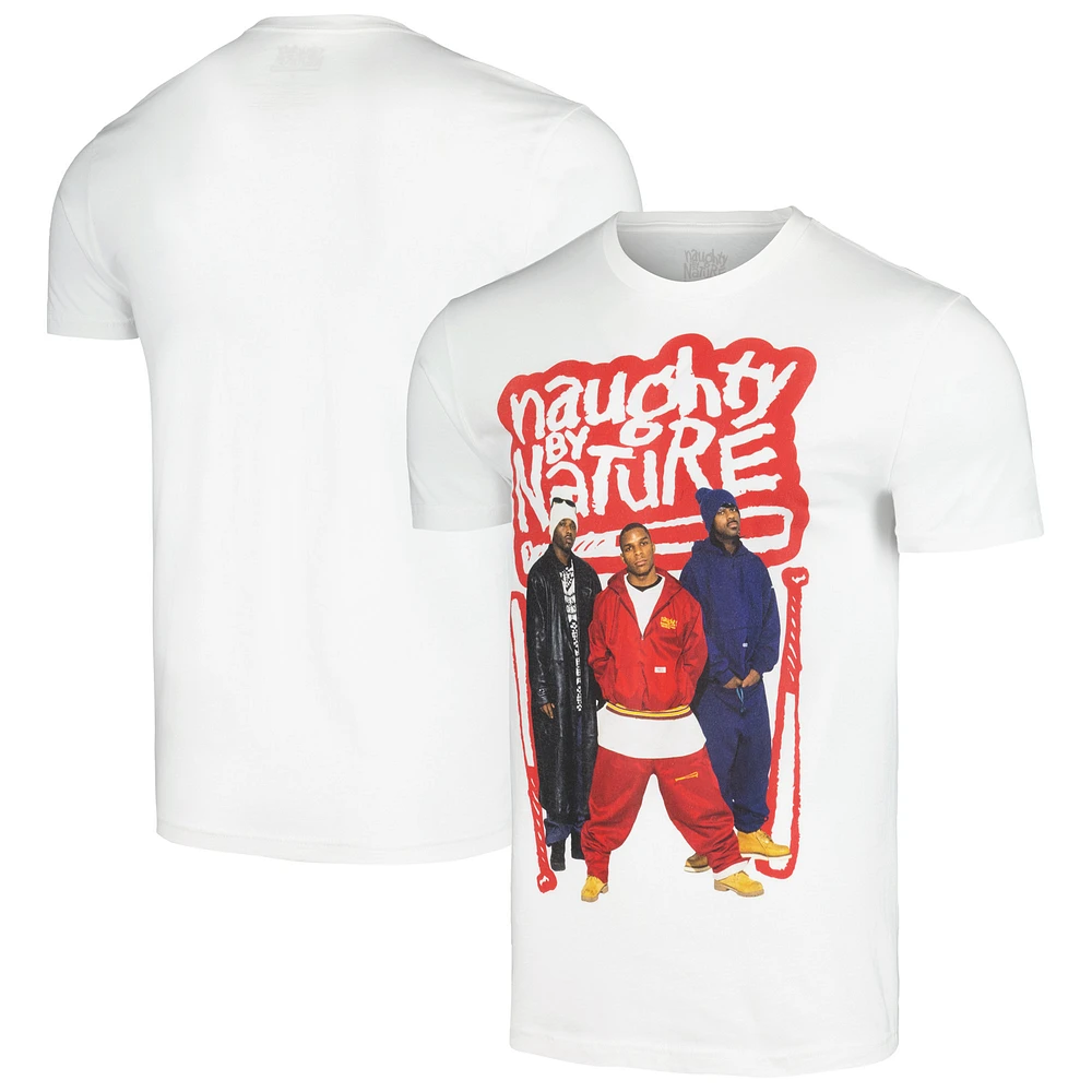 Men's White Naughty by Nature Photo Bats T-Shirt