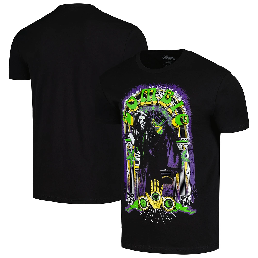 Men's Black Rob Zombie Symbology Throne T-Shirt