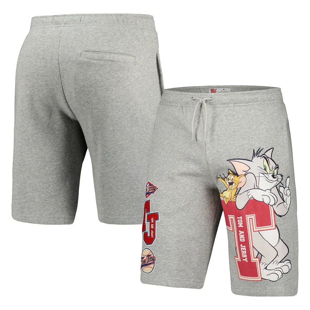 Men's Freeze Max Heather Gray Tom and Jerry University Shorts