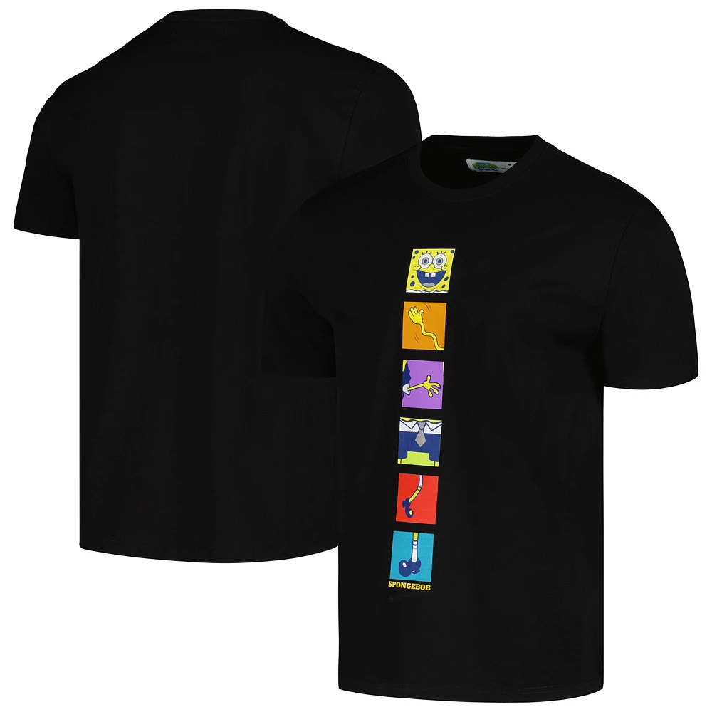 Unisex Freeze Max Black SpongeBob SquarePants Pieces T-Shirt