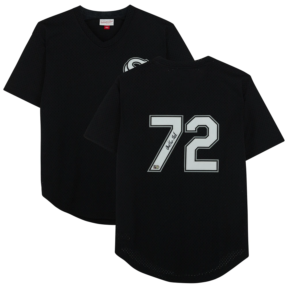 Carlton Fisk Chicago White Sox Autographed Mitchell & Ness Authentic Batting Practice Jersey