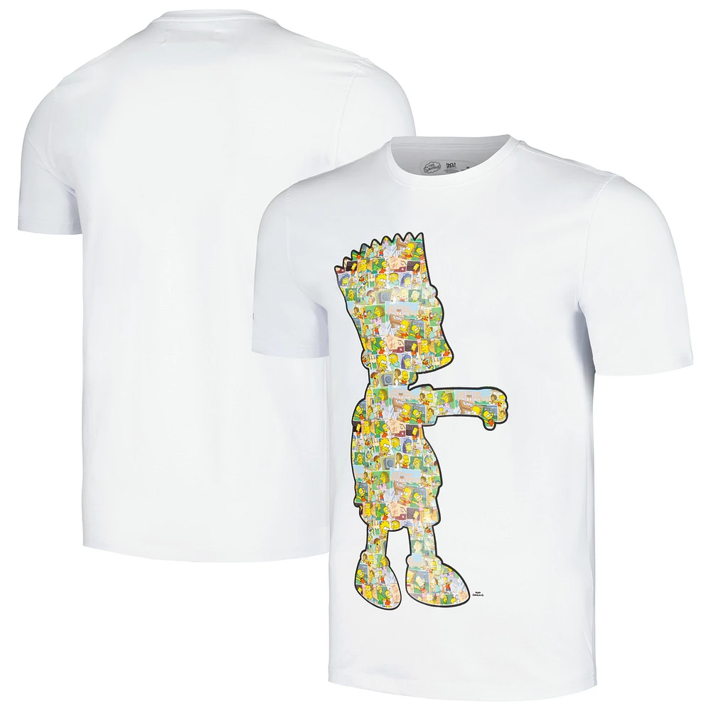 Unisex Freeze Max White The Simpsons Postcards T-Shirt